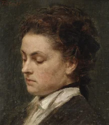 Studie voor het portret van Victoria Dubourg, vrouw van de kunstenaar