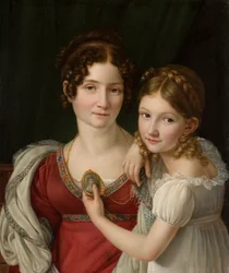 Portret van een moeder met haar dochter