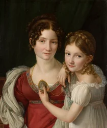 Portret van een moeder met haar dochter, 1816-1822