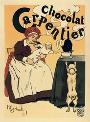 Reclame voor de chocoladedrank Carpentier, c.1900