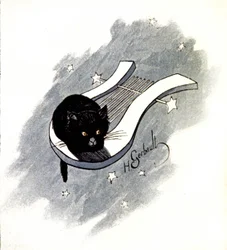 Le Chat Noir, Parijse cabaret, c.1900 (illustratie)