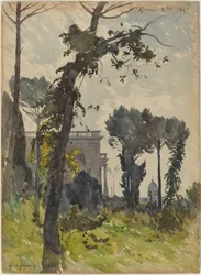 Uitzicht op de koepel van Sint-Pieter, Rome