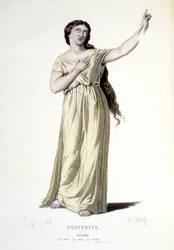 Kostuumontwerp voor Pauline in "Polyeucte", 1884