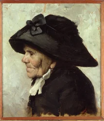 Studie van het Hoofd van een Oude Vrouw, 1880s