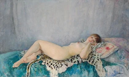 Naakt op luipaardhuid, Le Cannet, 1926