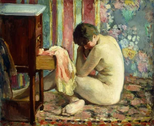 Naakt met roze hemd; Naakt met roze hemd, 1926