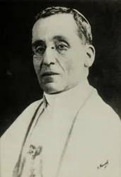 Portret van paus Benedictus 15 (foto)