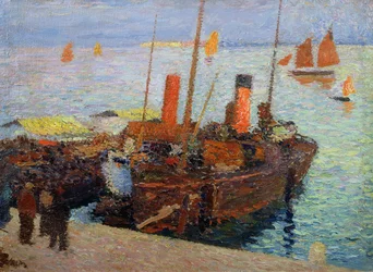 Boten in de baai van St. Malo, ca. 1910