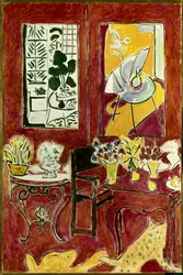 Grand interieur rouge 1948 (olieverf op doek)