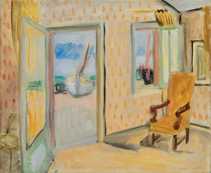 Interieur, open deur, ca.1920-1921 (olieverf op doek)
