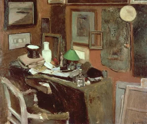 Interieur met hoge hoed