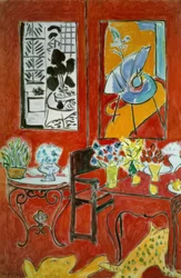 Groot rood interieur