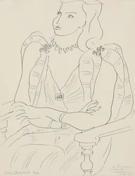 Zittende vrouw