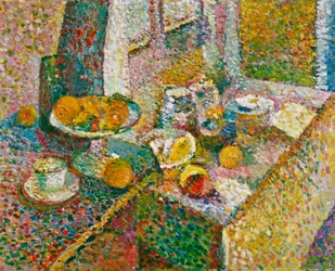 Stilleven (dressoir en tafel)