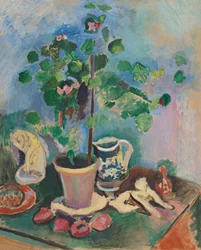 Stilleven met geranium