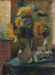 Zonnebloemen in een vaas