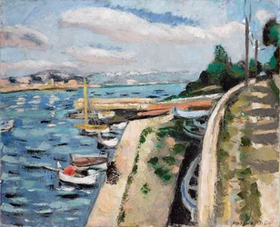 Gezicht op Antibes, c.1925 (olieverf op doek)