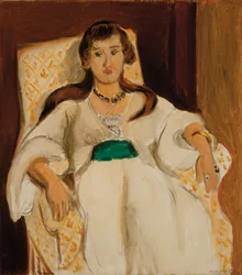 Vrouw in een leunstoel; Femme au fauteuil