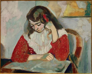 marguerite lisant 1906 (olieverf op doek )
