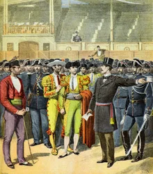 Stierenvechten verboden in Zuid-Frankrijk,1895 (Illustratie)