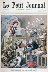 Karikatuur van de Kamer van Afgevaardigden, Parijs, 1898
