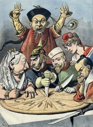 Spotprent over imperialisme in China