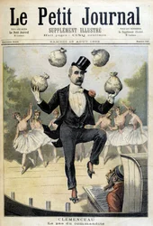 Georges Clemenceau jongleert met de Britse ponden - in "Le Petite Journal" van 19/08/1893