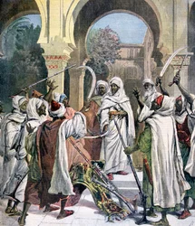 De stamhoofden zweren trouw aan de sultan van Marokko, 1892