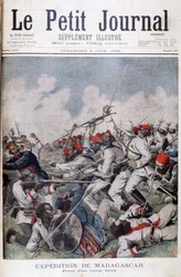 De verovering van een Hova-kamp, Madagaskar, 1895