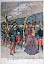 De terugkeer van het 200 regiment uit Madagaskar, 1896