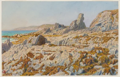 Strand van Pors Léonnec bij laagwater. Morgat