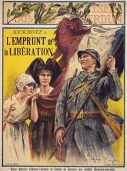 Abonneer je op de bevrijdingslening - poster van de Union amicale d