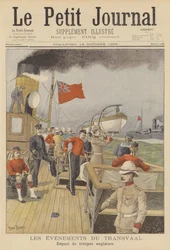 Britse Troepen die Schepen naar Zuid-Afrika Instappen