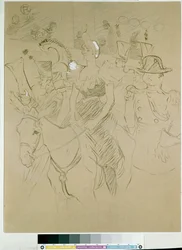Carnaval bij de Moulin Rouge: de entree van Cha-u-kao, ca. 1896