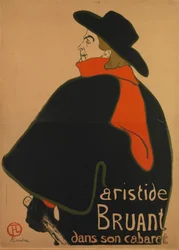 Aristide Bruant, in zijn cabaret, 1893