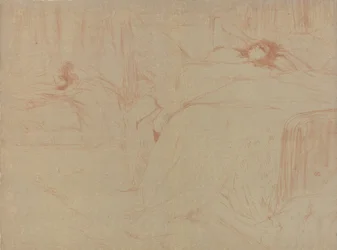 Neergevallen op het bed, uit de serie Elles
