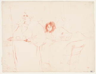 Elles: Vrouw die een dienblad draagt, Mevr. Baron en Mej. Popo, 1896