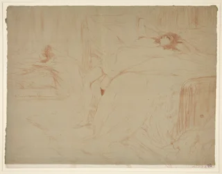 Vrouw liggend op haar rug, vermoeidheid, uit de serie Elles