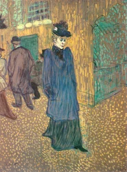 Jane Avril verlaat de Moulin Rouge, 1892