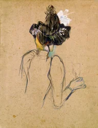 Jane Avril van achteren gezien