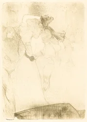 Lender van Achteren die de Bolero Danst in Chilperic, 1895