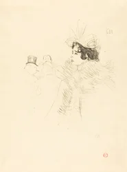 Miss May Belfort in de Irish and American Bar, rue Royale