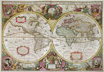 Een nieuwe land- en waterkaart van de gehele aarde, 1630