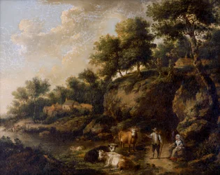 Landschap met koeherder