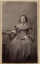 Portret van een vrouw,jaren 1860 (foto)
