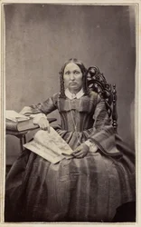 Portret van een vrouw,jaren 1860 (foto)