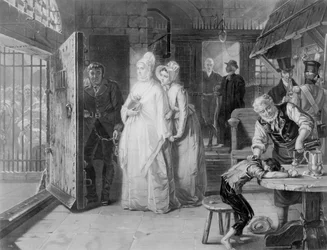 Mevrouw Fry bezoekt de Newgate Gevangenis, 1893