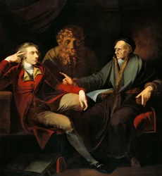 De kunstenaar in gesprek met Johann Jakob Bodmer