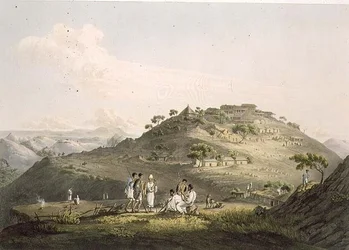 De stad Dixan in Abessinië, gegraveerd door Daniel Havell (1785-1826) 1809