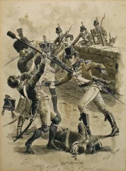 Luitenant Harry Hunt Royal Marines in Cassis op 18 augustus 1813